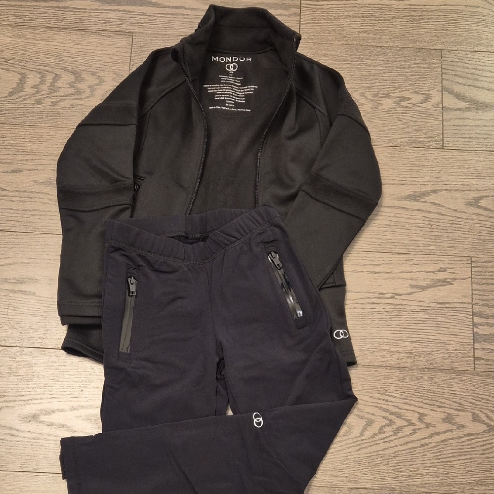 Mondor kids Skate Black Jacket and Pants Set Size 6/7